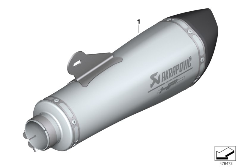 Спортивный глушитель для MOTO K23 R nineT Scrambler (0J31, 0J33) 0 (схема запчастей)
