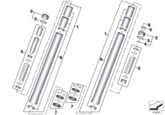 Вертикальная полая стойка для BMW K53 R 1250 R 19 (0J71, 0J73) 0 (схема запасных частей)
