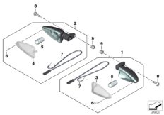 Фонарь указателя поворота Пд для BMW K49 S 1000 XR (0D03, 0D13) 0 (схема запасных частей)