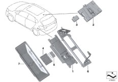 ЭБУ телематических услуг для BMW F45N 220i B48C (схема запасных частей)