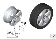 Л/с диск MINI Revolite Spoke 517 - 16" для BMW F60 One B38B (схема запасных частей)