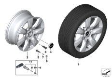 MINI л/м колесо Imprint Spoke 530 - 17" для BMW F60 Cooper ALL4 B38C (схема запасных частей)