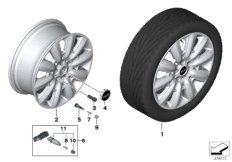 MINI л/м колесо Pin Spoke 533 - 18" для BMW F60 One B38 (схема запасных частей)