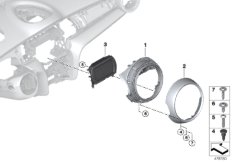Центральный информационный дисплей для BMW F60 Cooper SD B47 (схема запасных частей)