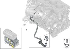 Система охлаждения-турбонагнетатель для BMW F32N 425d B47 (схема запасных частей)