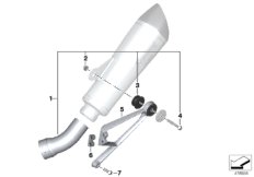 Доп.элементы спортивного глушителя Нж для BMW K33 R nineT Urban G/S (0J41, 0J43) 0 (схема запасных частей)