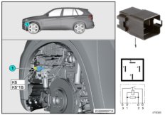 Реле электровентилятора двигателя K5 для BMW M13 Zinoro 60H/100H B38X (схема запасных частей)
