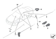 Светодиодный модуль / световод для BMW F07 550iX 4.0 N63N (схема запасных частей)