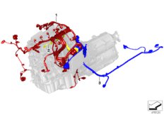 жгут проводов двигателя для BMW G12 725Ld B47 (схема запасных частей)