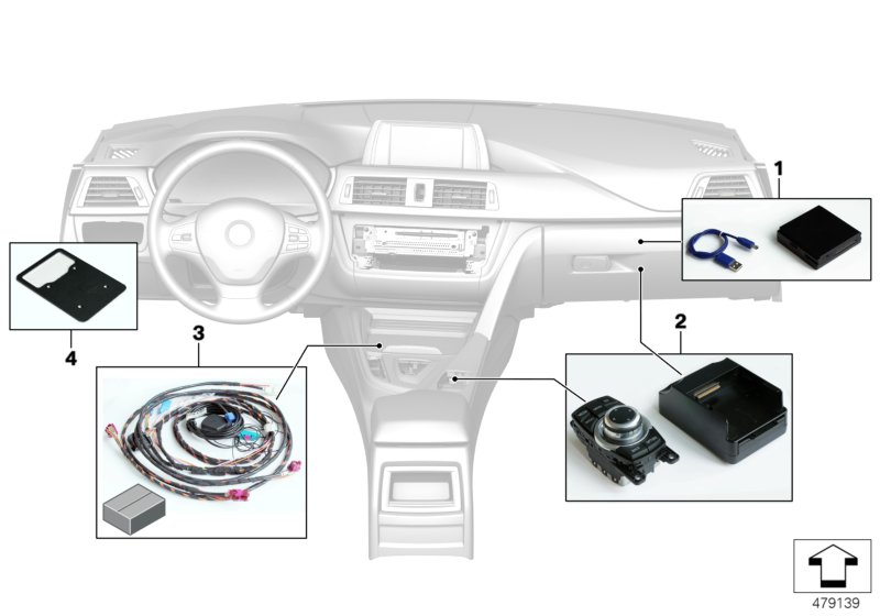 Integrated Navigation для BMW F31N 316d B47 (схема запчастей)