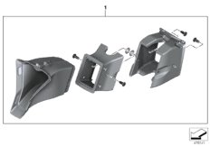 Глушитель шума всасывания / воздуховод для BMW K46 S 1000 RR 17 (0D50, 0D60) 0 (схема запасных частей)