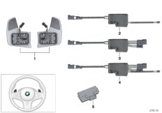 Электр.блок в рул.колесе и 2-поз.пер. для BMW G31 520dX XD5 (схема запасных частей)