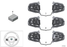 Переключатель рулевого колеса Sport для BMW G01 X3 20iX (TR55) B48 (схема запасных частей)