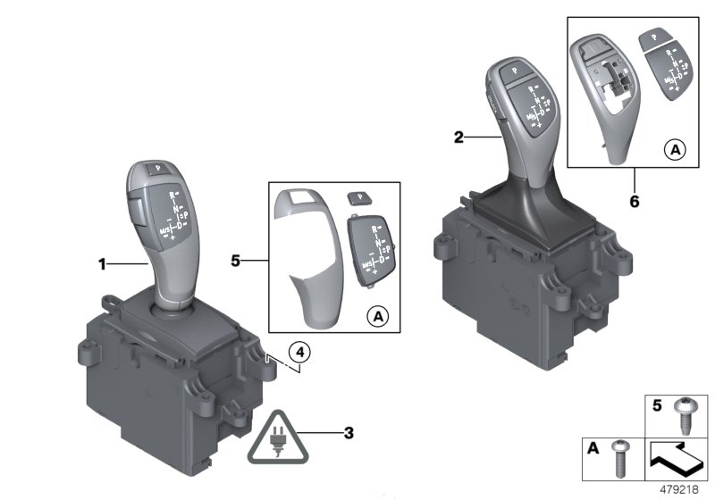 Переключатель выбора передач для BMW F36 420i N20 (схема запчастей)
