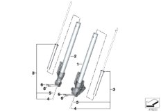 Подвижная трубка/амортизатор для BMW K03 G 310 R (0G01, 0G11) 0 (схема запасных частей)