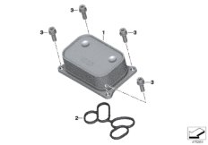Масл.радиатор с подв.и отв.трубопр. для MOTO K82 F 850 GS Adve. (0K01, 0K03) 0 (схема запасных частей)