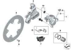 Тормозной механизм заднего колеса для BMW K03 G 310 R (0G01, 0G11) 0 (схема запасных частей)