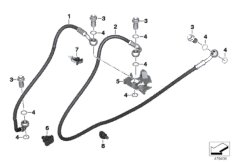 Трубопровод тормозного привода Зд для BMW K03 G 310 R (0G01, 0G11) 0 (схема запасных частей)