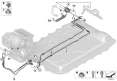 Трубопроводы хладагента Hybrid для BMW M13 Zinoro 60H/100H B38X (схема запасных частей)