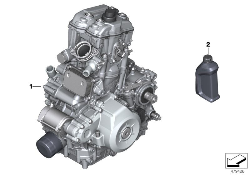 Двигатель для BMW K02 G 310 GS (0G02, 0G12) 0 (схема запчастей)