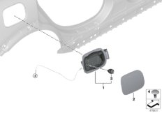 Заслонка заливного отверстия для BMW F60 Cooper SD B47 (схема запасных частей)