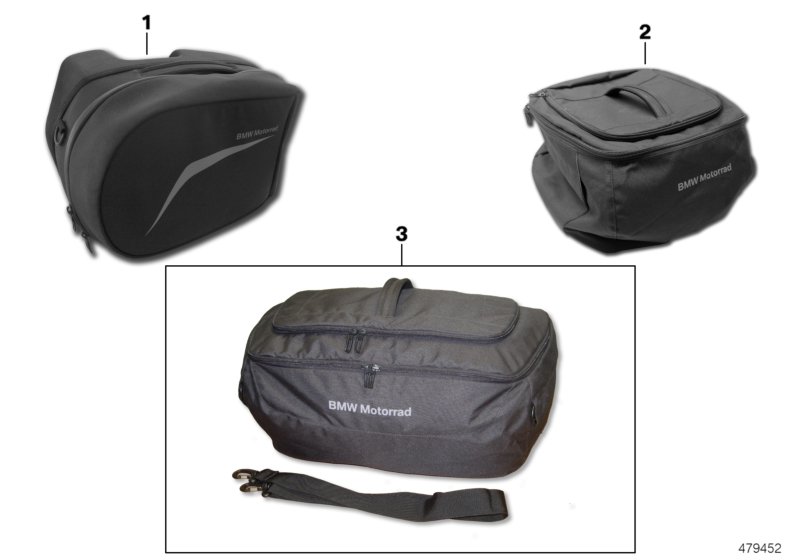 Внутр.сумка чемодан/топкейс для BMW K03 G 310 R (0G01, 0G11) 0 (схема запчастей)