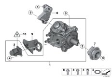 Насос высокого давления для BMW F39 X2 20dX B47D (схема запасных частей)