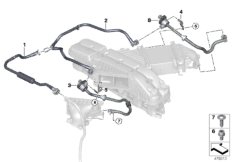 Клапан вентиляции топливного бака для BMW RR12 Phantom EWB N74L (схема запасных частей)