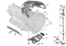 Крепление/дополнит.элементы КПП для BMW F32N 430iX B48 (схема запасных частей)
