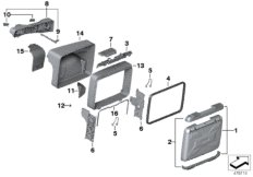 Детали телескопического кофра для MOTO K50 R 1200 GS 17 (0A51, 0A61) 0 (схема запасных частей)