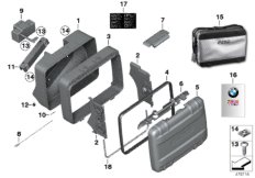 Детали телескопического кофра для BMW K72 F 800 GS 08 (0219,0229) 0 (схема запасных частей)