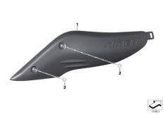 HP Carbon кожух насадки всасыв.патрубка для MOTO K23 R nineT Scrambler (0J31, 0J33) 0 (схема запасных частей)
