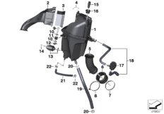 Глушитель шума всасыв./сменн.эл.фильтра для BMW K02 G 310 GS (0G02, 0G12) 0 (схема запасных частей)