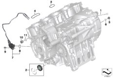 Картер двигателя дополнительные элементы для MOTO K42 HP4 (0D01, 0D11) 0 (схема запасных частей)