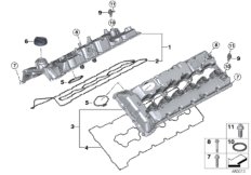 Крышка головки блока цилиндров для ROLLS-ROYCE RR11 Phantom N74L (схема запасных частей)