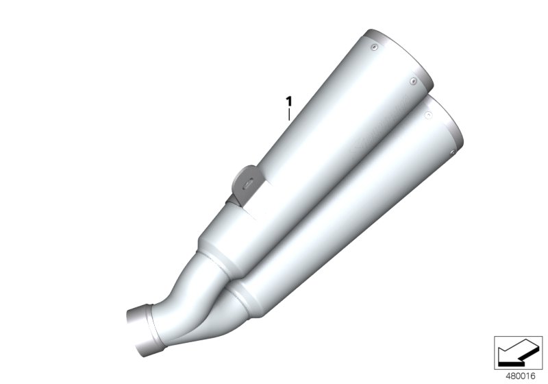 Основной глушитель для MOTO K22 R nineT Pure (0J11, 0J13) 0 (схема запчастей)