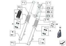 Сервисное обслуживание телескопич.вилка для BMW K33 R nineT Urban G/S (0J41, 0J43) 0 (схема запасных частей)