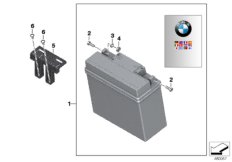АКБ с держателем для BMW K48 K 1600 GT 17 (0F01, 0F11) 0 (схема запасных частей)