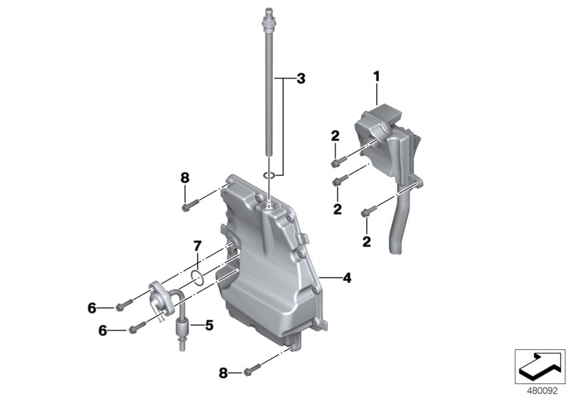 Масляный резервуар/детали для BMW K61 K 1600 Bagger (0F51, 0F53) 0 (схема запчастей)