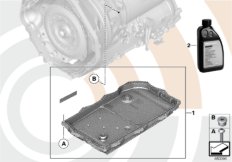 К-т для замены масла АКПП для BMW F10 523i N53 (схема запасных частей)