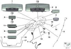 Различные огни для BMW F32N 430i B48 (схема запасных частей)