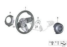 Рулевое колесо с НПБ для MINI F60 Cooper D ALL4 B47B (схема запасных частей)