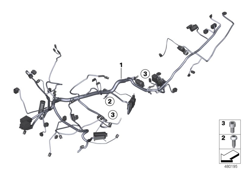 Основной жгут проводов для BMW K48 K 1600 GTL Excl. (0603, 0613) 0 (схема запчастей)