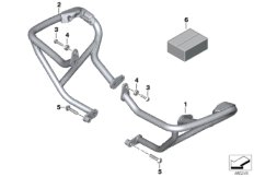 дуга защиты двигателя для BMW K54 R 1250 RS 19 (0J81, 0J83) 0 (схема запасных частей)