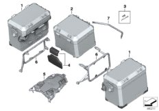 Багажная система R 1200 GS Adventure для BMW K51 R 1250 GS Adv. (0J51, 0J53) 0 (схема запасных частей)