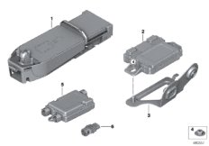 Детали телефония беспроводная зарядка для BMW F32 435iX N55 (схема запасных частей)