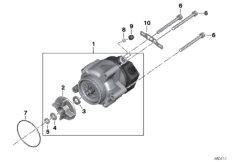 Генератор Bosch 55 А для BMW K61 K 1600 Bagger (0F51, 0F53) 0 (схема запасных частей)