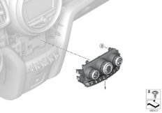 Панель управления кондиционера для BMW F60 Cooper D ALL4 B47B (схема запасных частей)
