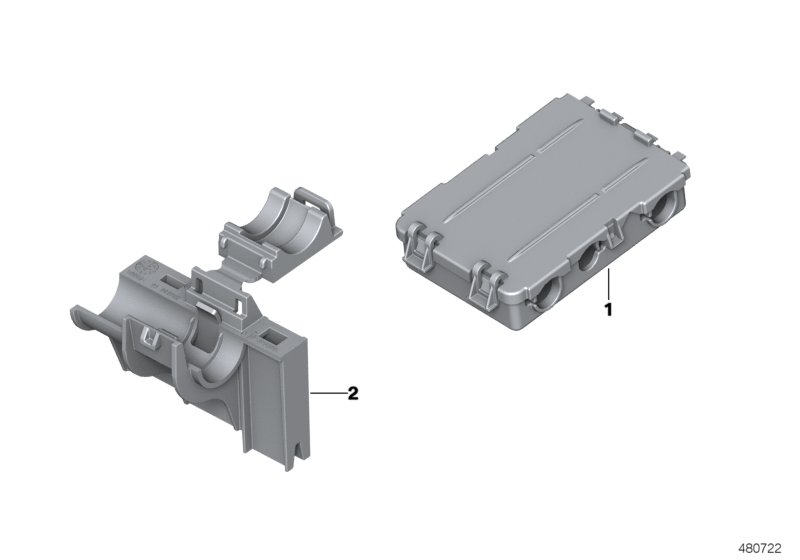 Различные держатели провода для BMW F26 X4 M40iX N55 (схема запчастей)