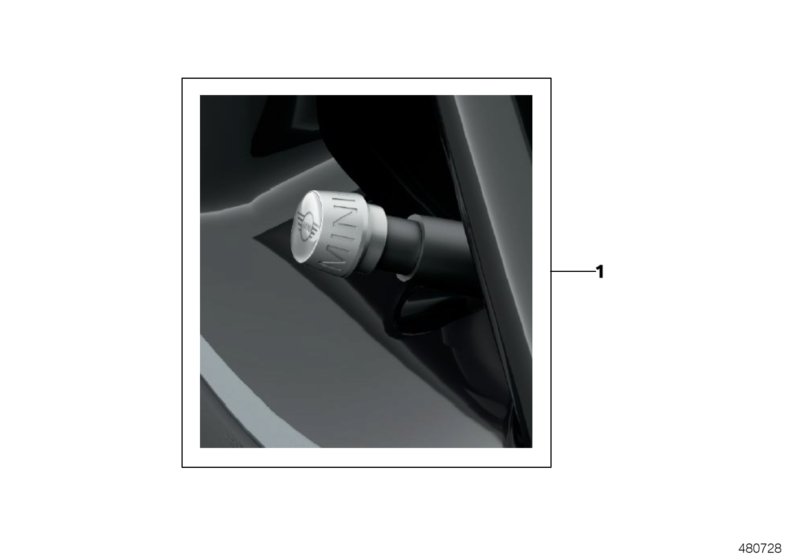 Колпачки клапанов для BMW F56 One B38 (схема запчастей)